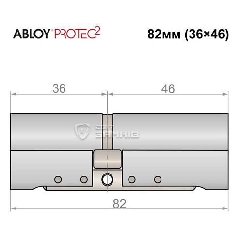 Цилиндр ABLOY Protec2 82 (36*46) хром полированный - Фото №4