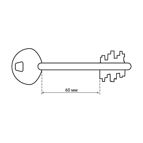 Механізм замка RADLOCK M 201У (BS52мм) довгий ключ - Фото №8