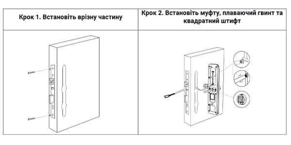 Детальна схема монтажу вірзного смарт-замка