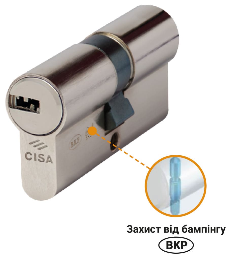 Цилиндр с защитой от бампинга CISA ASIX P8 Сердцевина противодействующая взлому методом бампинга