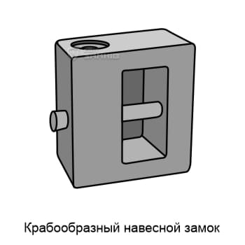 Крабообразный навесной замок Крабообразный навесной замок