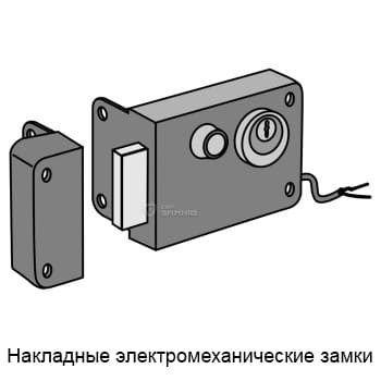 Накладные электромеханические замки