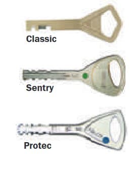 Ключі ABLOY Classic, Sentry та Protec2
