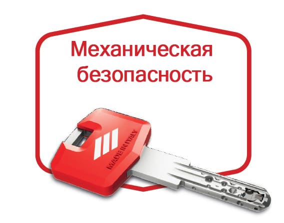 Механическая безопасность против дублирования ключа Защита от копирования ключа