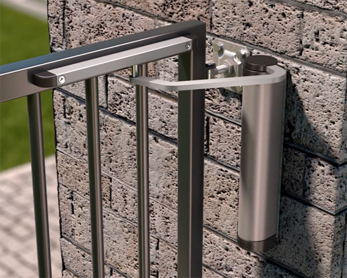 Схема монтажа доводчика LOCINOX Verticlose-2-wall