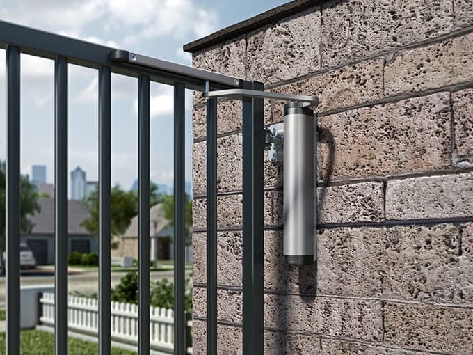 Доводчик для калитки LOCINOX Verticlose-2-wall с установкой на стену серый