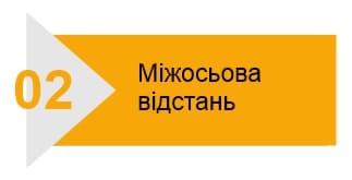 2-Міжосьова відстань 2-Міжосьова відстань