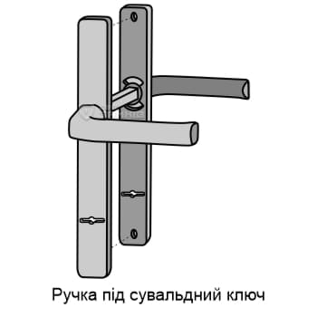 Ручка під сувальдний ключ Схематичне зображення ручки під сувальдний ключ