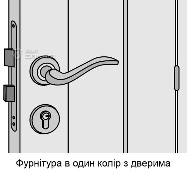 Фурнітура в один колір із дверима