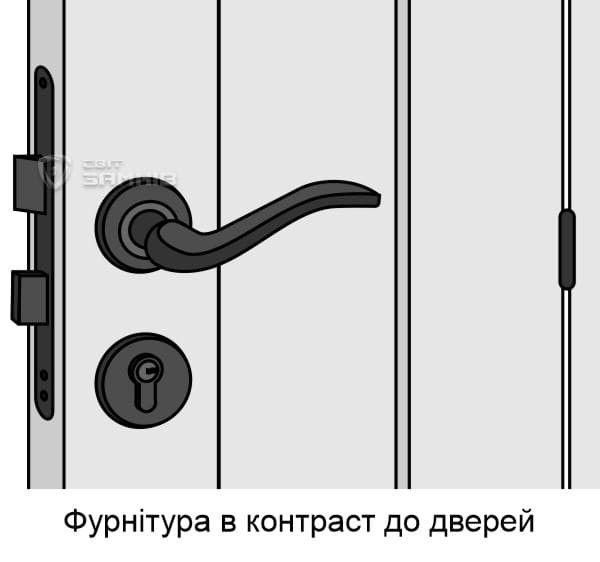 Фурнітура в контраст до дверей