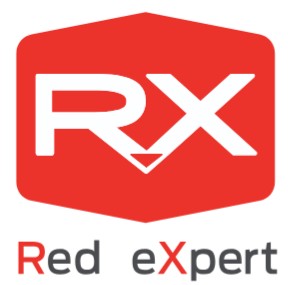 Унікальний логотип Red Expert модульних циліндрів