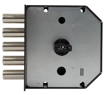 Замок с внутренней стороны Накладной замок с ригелями