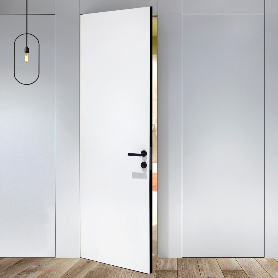 Світлі міжкімнатні двері з прихованим механізмом відкривання
