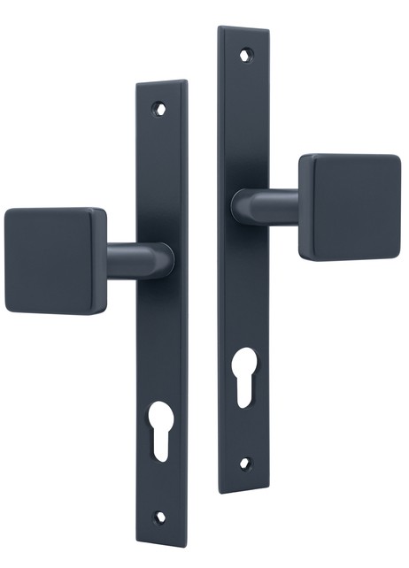 Ручки на планке фиксированные антрацит ABARO