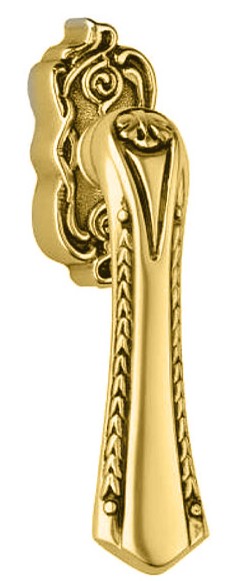 уникальная ручка на окна с золотым покрытием и интересной формы