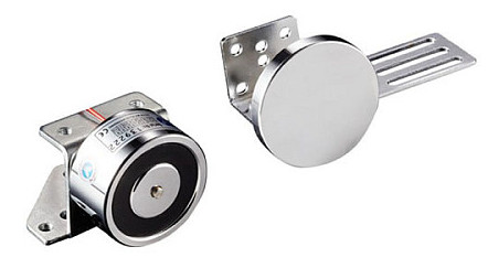 Металлический круглый электромагнитный замок накладного типа