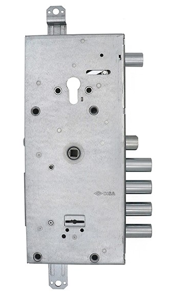 Врезной замок без планки двухсистемный