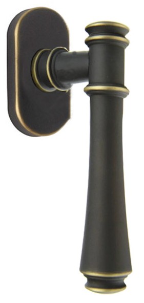 оконная ручка в сдержанном черном цвете