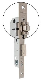 Механизм замка с бочкой и ригелем