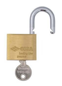 латунний навісний замок cisa із відкритою дужкою