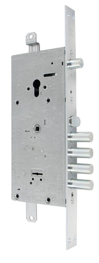 Двухсистемный замок с цилиндрическим и современным запиранием