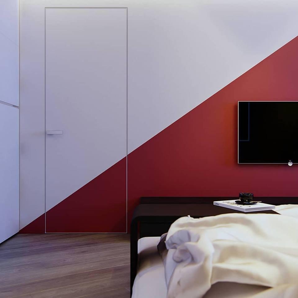 Стильный дизайн скрытой двери