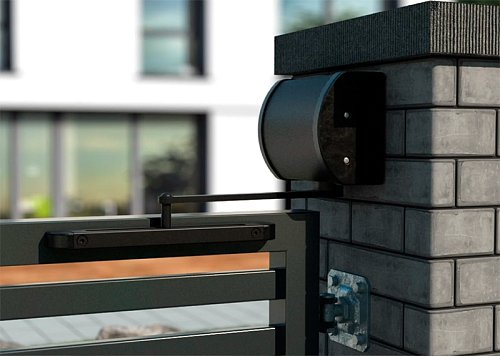 Дотягувач для хвіртки LOCINOX Panther з монтажем на стіну і стовп чорний - Фото №3