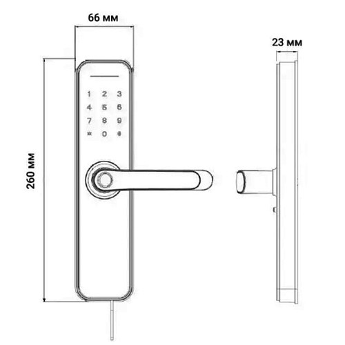 Комплект розумного замка SEVEN LOCK SL-7740BF накладний сірий - Фото №6