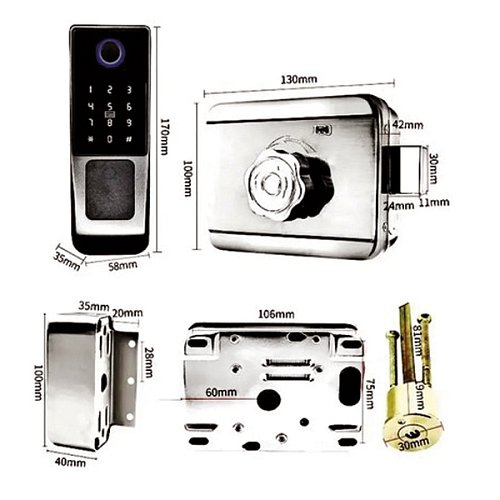 Умный замок PES Gate накладной черный - Фото №9