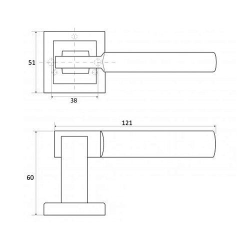 Ручки на розетте APECS Windrose "Brisa" H-18038-A AN античный - Фото №2