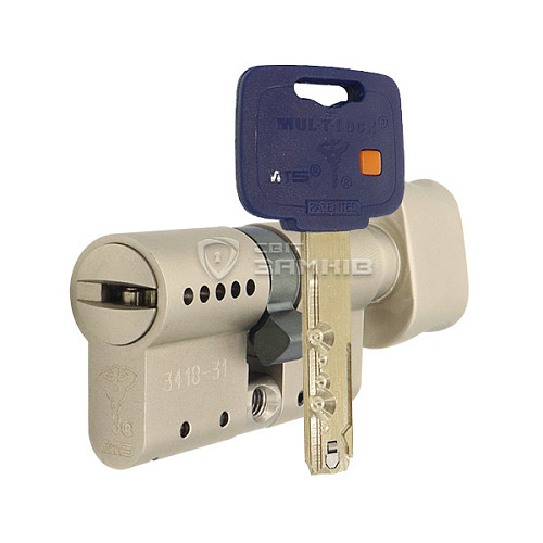 Циліндр MUL-T-LOCK MTL800/MT5+ MOD 105T (40*65T) (модульний) нікель сатин - Фото №1