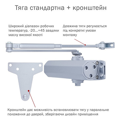 Дотягувач RYOBI D-1504 UNIV до 80кг FIRE Сірий - Фото №3