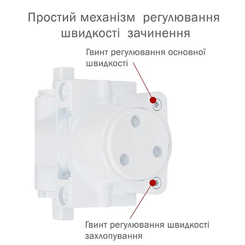 Дотягувач RYOBI DS-4550T BC/DA SLD HO з фіксацією до 80кг Білий - Фото №6