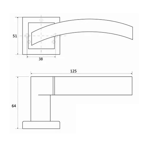 Ручки на розетте APECS Windrose "Medina" H-18036-A NIS/CR никель матовый/хром - Фото №2