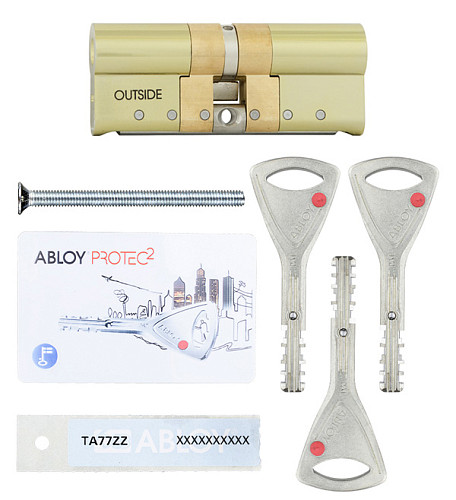 Цилиндр ABLOY Protec2 122 (41*81) латунь полированная - Фото №5