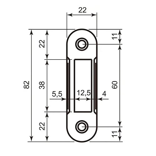 Зворотня планка AGB Mediana Evolution без відбійника біла - Фото №2