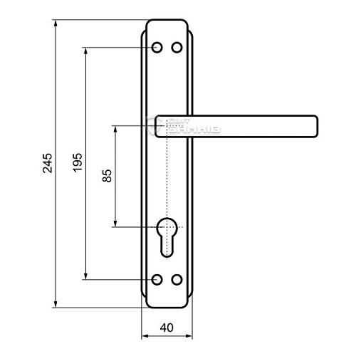 Ручки на планке OZCANLAR Hazal Yale 85 сатин/золото - Фото №2