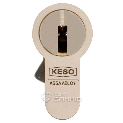 Цилиндр KESO 8000 105T (60*45T) никель сатин 3 ключа - Фото №5