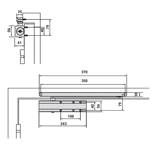 Дотягувач CISA D5200.03.0.45 BC SLD до 80 кг FIRE білий - Фото №8