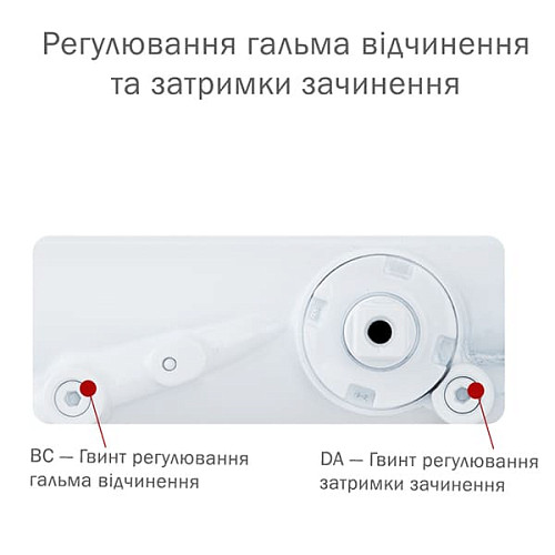 Дотягувач RYOBI DS-4550P BC/DA PRL HO з фіксацією до 200кг Білий - Фото №8