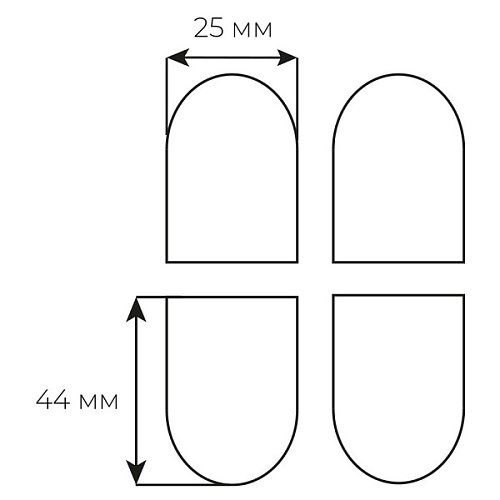 Комплект колпачков AGB E302001234 для занавеса Eclipse 3.0 матовый хром - Фото №2