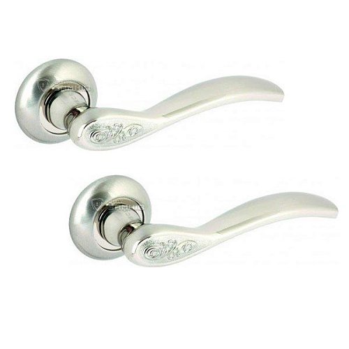 Ручки на розеті APECS Megapolis Istanbul H-0844-A NIS/Ni нікель матовий/нікель - Фото №1