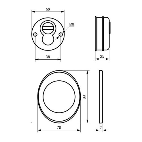 Протектор AZZI FAUSTO F23 Antitubo 25мм 85x70 матовый хром - Фото №6
