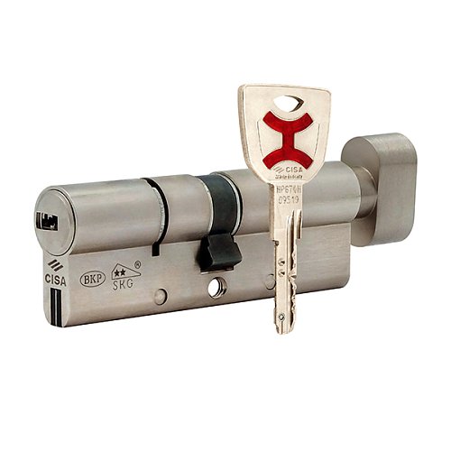 Циліндр CISA AP4 S 90T (45*45T) нікель матовий 3 ключі - Фото №1