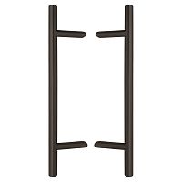 Ручки скоби ABARO Bali 45° L:600 X:400 D:32mm SS 304 сіро-коричневий RAL 8019