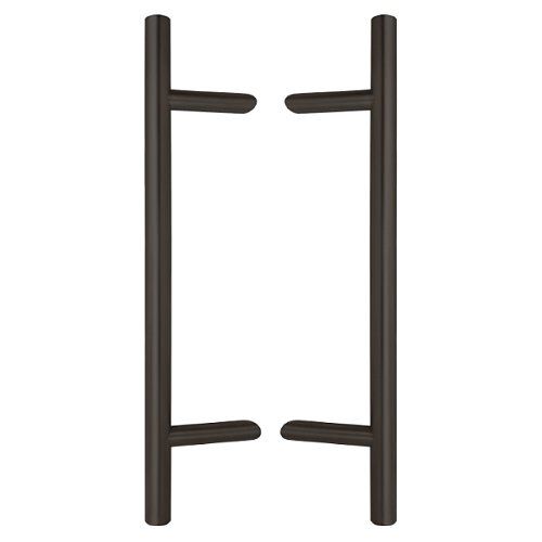 Ручки скоби ABARO Bali 45° L:600 X:400 D:32mm SS 304 сіро-коричневий RAL 8019 - Фото №1