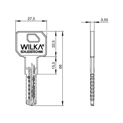 Циліндр WILKA 3605 Carat S3 80T (40*40T) нікель - Фото №6