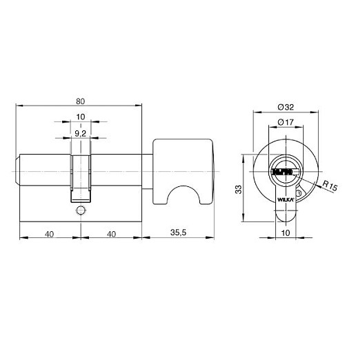 Циліндр WILKA 3605 Carat S3 80T (40*40T) нікель - Фото №7