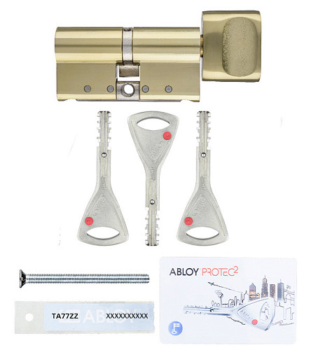 Циліндр ABLOY Protec2 102T (66*36T) латунь полірована - Фото №5