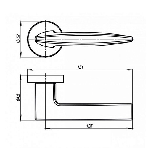 Ручки на розеті ARMADILLO Squid (URB) SN матовий нікель - Фото №3
